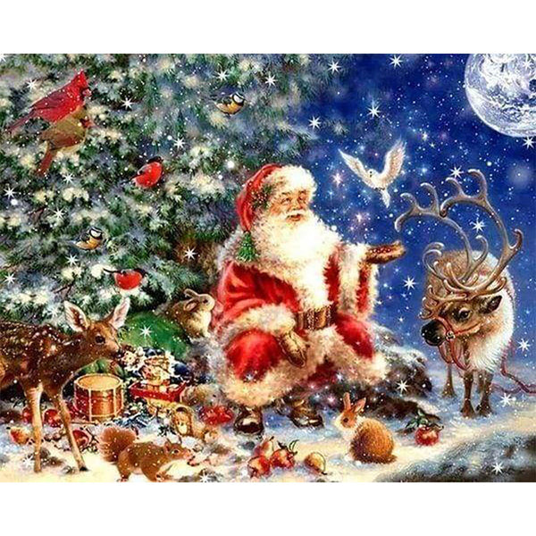 Diamond Painting - Santa and Animals