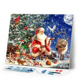 Diamond Painting | Diamond Painting - Santa and Animals | animals christmas Diamond Painting Religion religion | FiguredArt