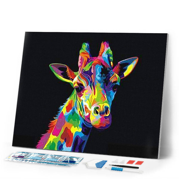 Diamond Painting | Diamond Painting - Giraffe Pop Art | animals Diamond Painting Animals giraffes pop art | FiguredArt