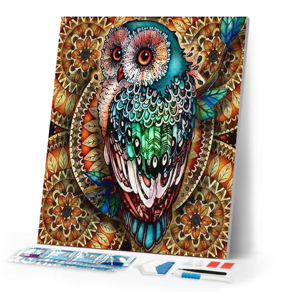 Diamond Painting | Diamond Painting - Fabulous Owl | animals Diamond Painting Animals owls | FiguredArt