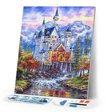 Load image into Gallery viewer, Diamond Painting | Diamond Painting - Castle in the Mountains | castles cities Diamond Painting Cities Diamond Painting Landscapes