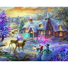 Load image into Gallery viewer, Diamond Painting - Deer near the house