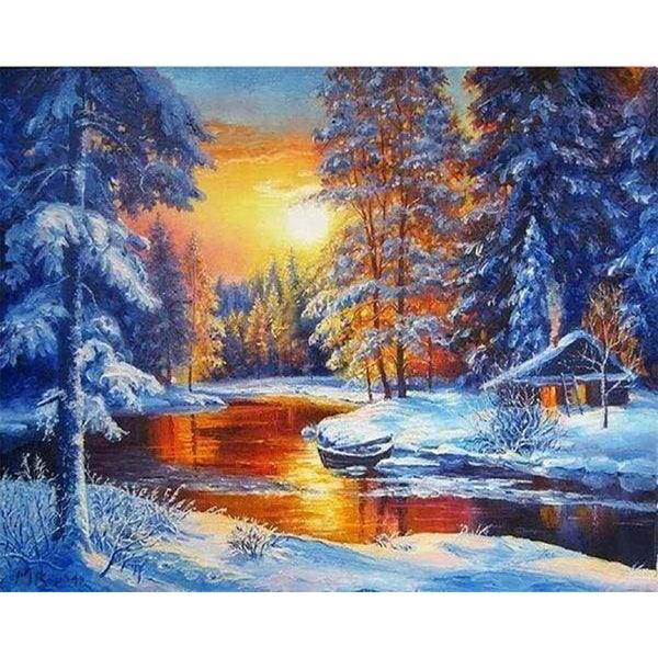 Diamond Painting - Glow of Sunset on River