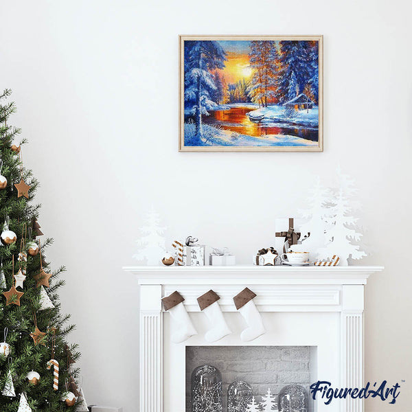 Diamond Painting - Glow of Sunset on River