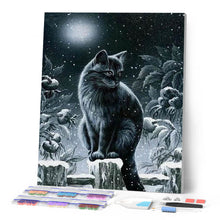 Load image into Gallery viewer, Diamond Painting - Cat in the Snow