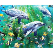 Load image into Gallery viewer, Diamond Painting - Dolphins under water