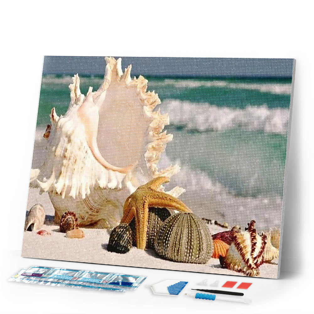 Diamond Painting | Diamond Painting - Shells along the Water | animals Diamond Painting Animals | FiguredArt