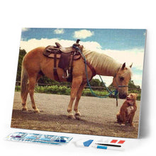 Load image into Gallery viewer, Diamond Painting | Diamond Painting - Horse and Dog | animals Diamond Painting Animals horses | FiguredArt