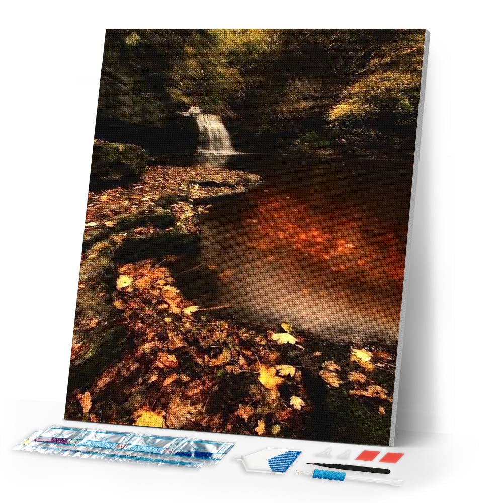 Diamond Painting | Diamond Painting - Small Waterfall | Diamond Painting Landscapes landscapes | FiguredArt