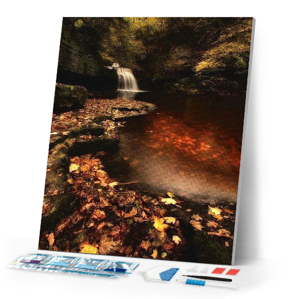 Diamond Painting | Diamond Painting - Small Waterfall | Diamond Painting Landscapes landscapes | FiguredArt