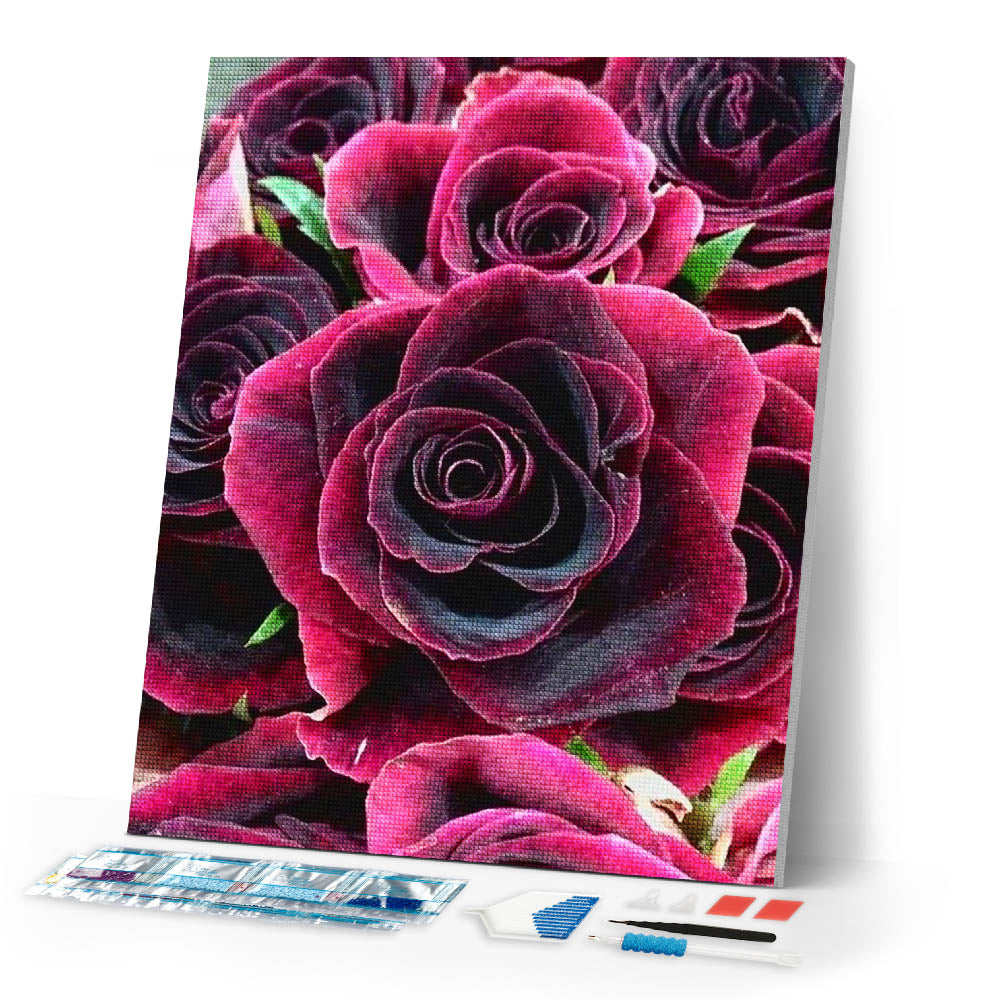 Diamond Painting | Diamond Painting - Rose | Diamond Painting Flowers flowers | FiguredArt