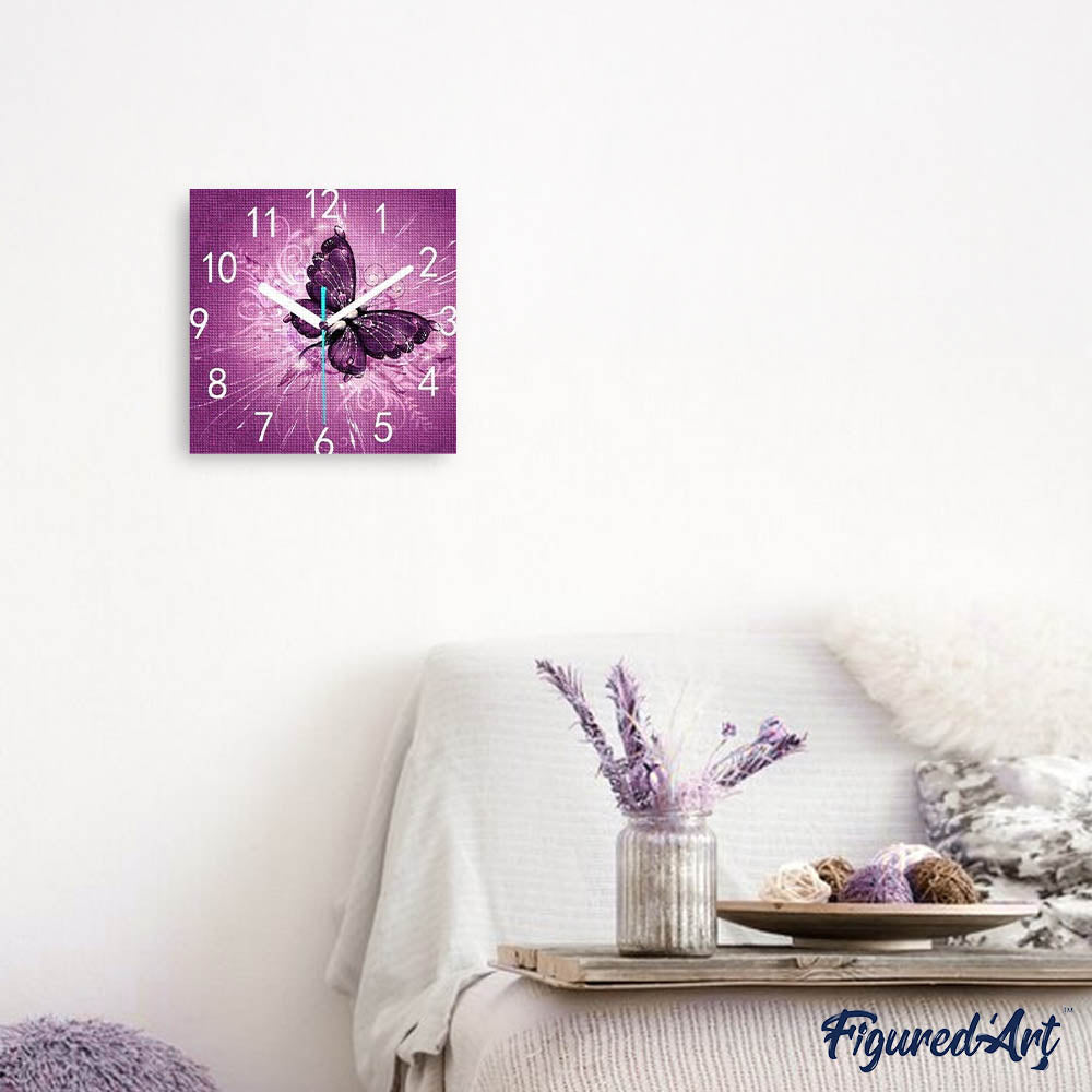 Diamond Painting - Clock and Butterflies