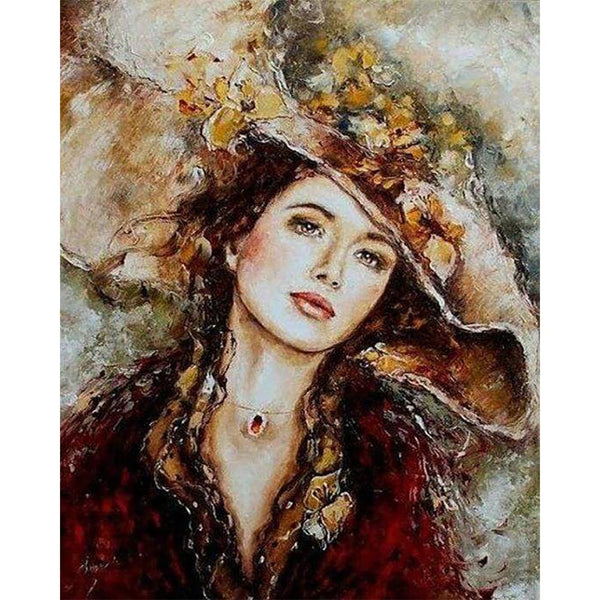 Diamond Painting - Woman with Hat