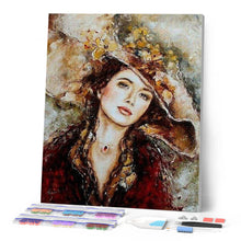 Load image into Gallery viewer, Diamond Painting - Woman with Hat
