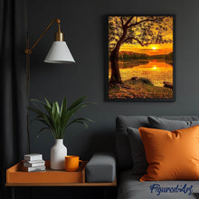 Load image into Gallery viewer, Diamond Painting - Lake at sunset