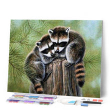 Load image into Gallery viewer, Diamond Painting - Perched Raccoon