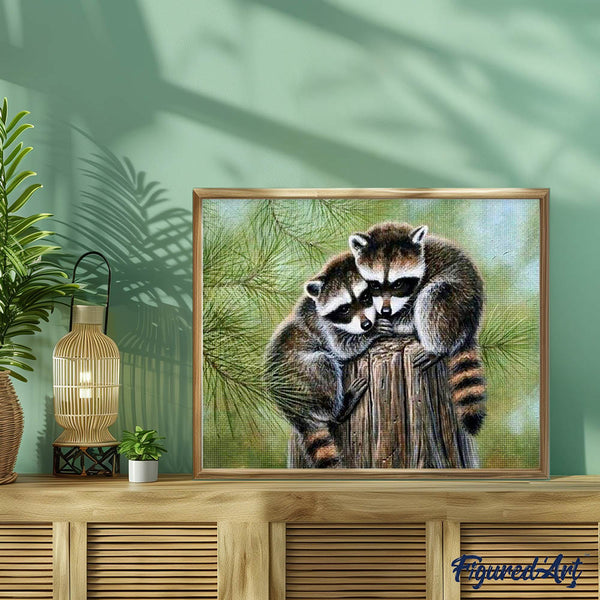 Diamond Painting - Perched Raccoon