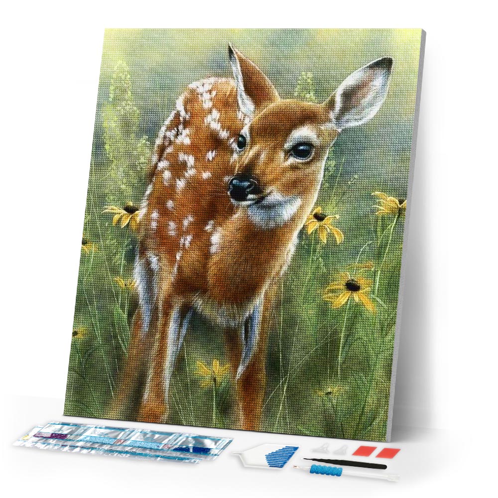Diamond Painting | Diamond Painting - Little Fawn | animals Diamond Painting Animals | FiguredArt