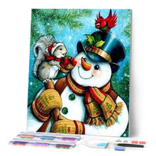 Load image into Gallery viewer, Diamond Painting - Snowmen and Little Friends