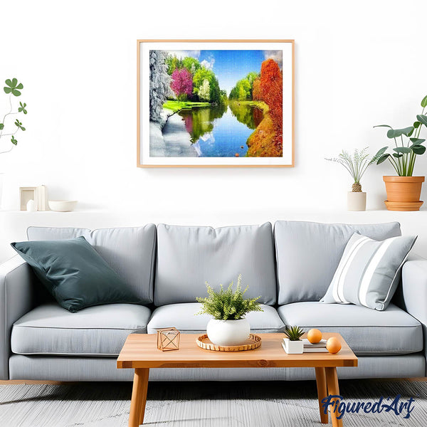 Diamond Painting - Reflection Lake in summer