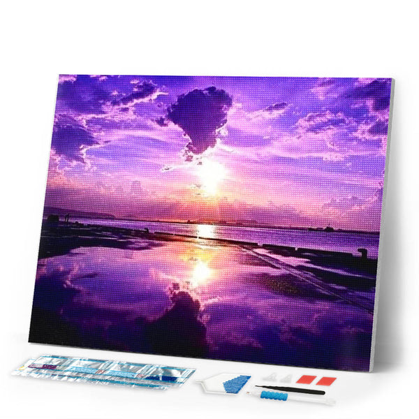 Diamond Painting | Diamond Painting - Pink Heaven | Diamond Painting Landscapes landscapes | FiguredArt