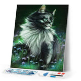 Diamond Painting | Diamond Painting - Pretty Cat in Flowers | animals cats Diamond Painting Animals flowers | FiguredArt