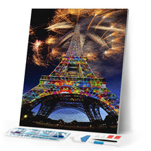 Load image into Gallery viewer, Diamond Painting - Fireworks and Eiffel Tower