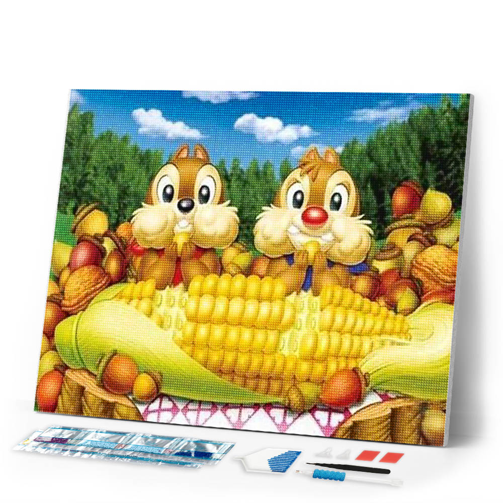 Diamond Painting | Diamond Painting - Corn Tasting | animals Diamond Painting Animals | FiguredArt