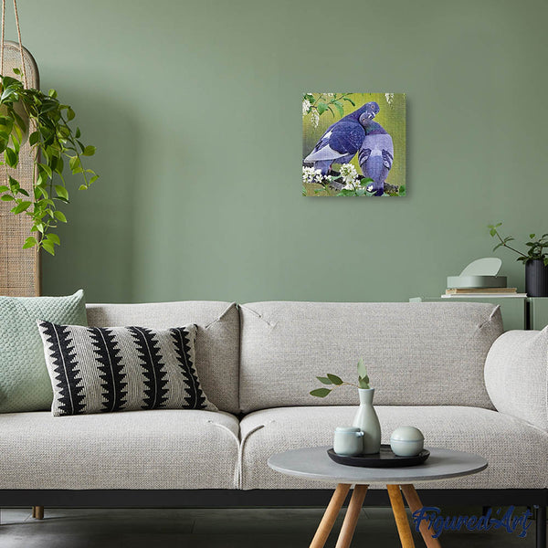 Diamond Painting - Pigeons in love