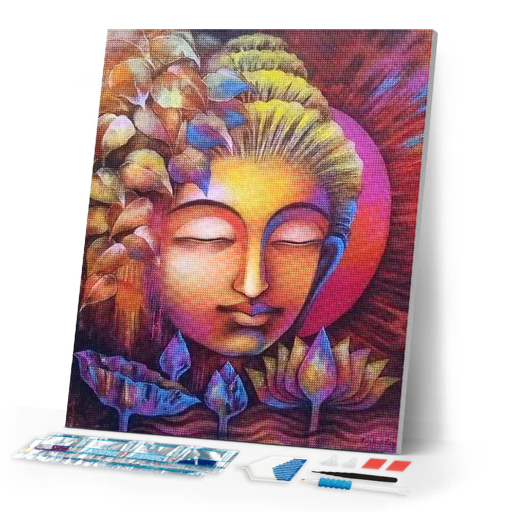 Diamond Painting | Diamond Painting - Colorful Buddha | Diamond Painting Religion religion | FiguredArt