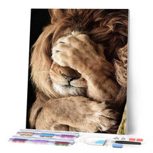 Load image into Gallery viewer, Diamond Painting - Hiding Lion