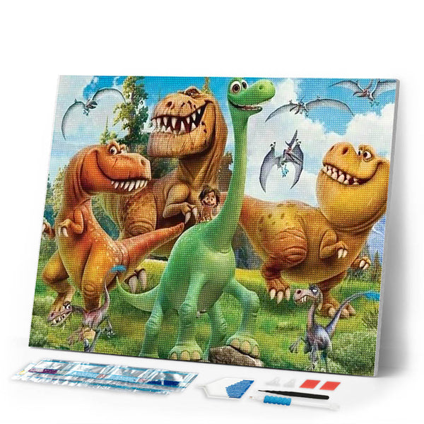 Diamond Painting | Diamond Painting - Crazy Dinosaurs | animals Diamond Painting Animals dinosaurs | FiguredArt