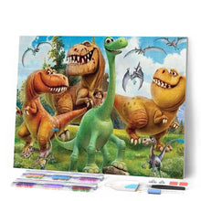 Load image into Gallery viewer, Diamond Painting - Crazy Dinosaurs