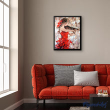 Load image into Gallery viewer, Diamond Painting - Violinist in Red Dress