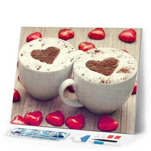 Diamond Painting | Diamond Painting - Duo Cafes | Diamond Painting kitchen kitchen | FiguredArt