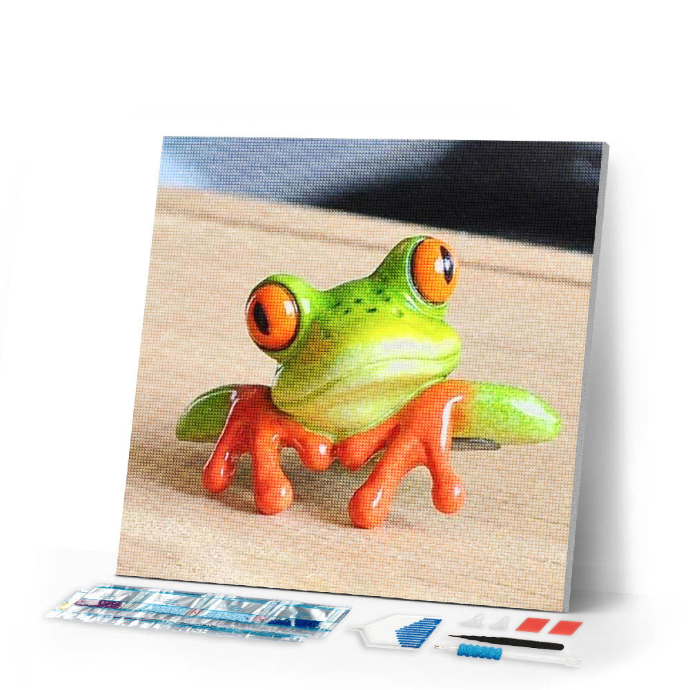 Diamond Painting | Diamond Painting - Frog | animals Diamond Painting Animals | FiguredArt
