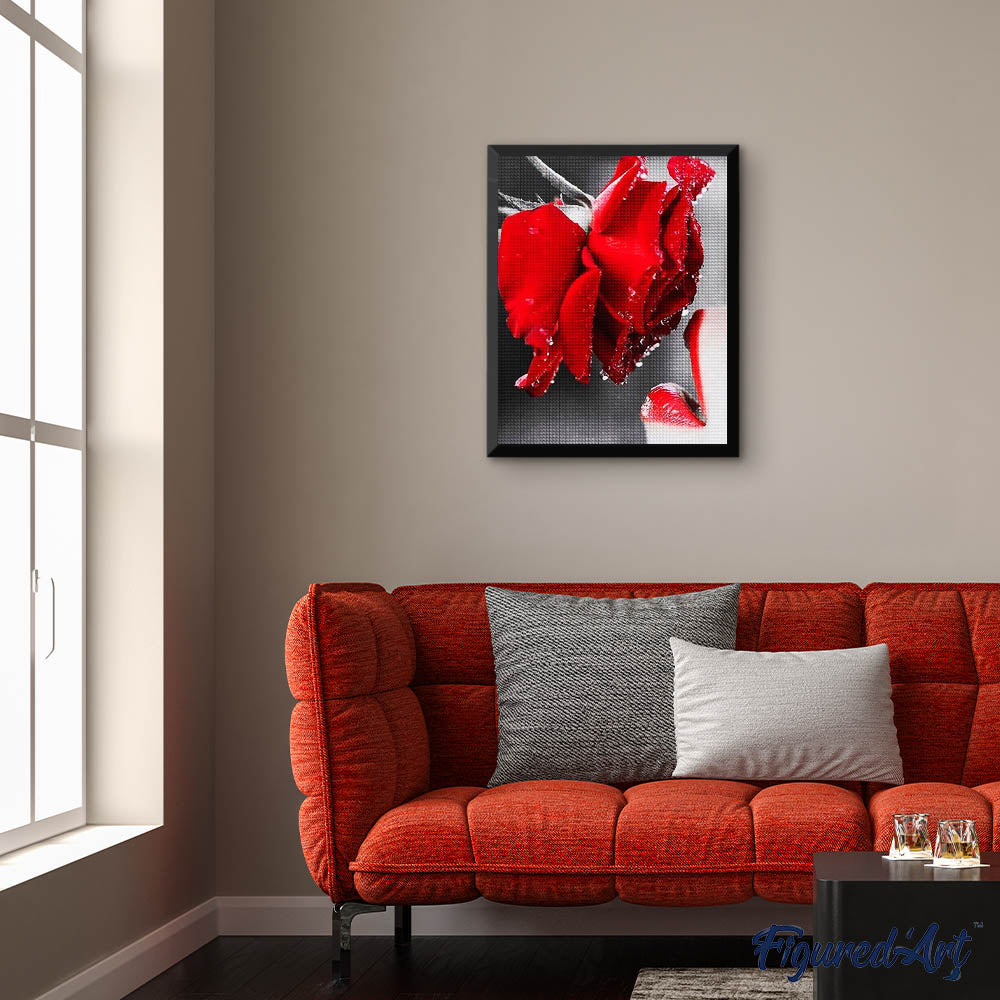 Diamond Painting - Red Rose and Lips