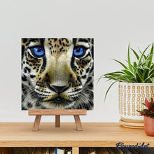 Load image into Gallery viewer, Diamond Painting - Leopard with Blue Eyes