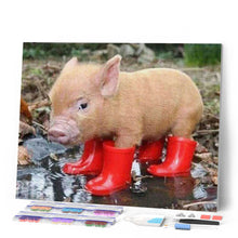 Load image into Gallery viewer, Diamond Painting - Piglet and red boots