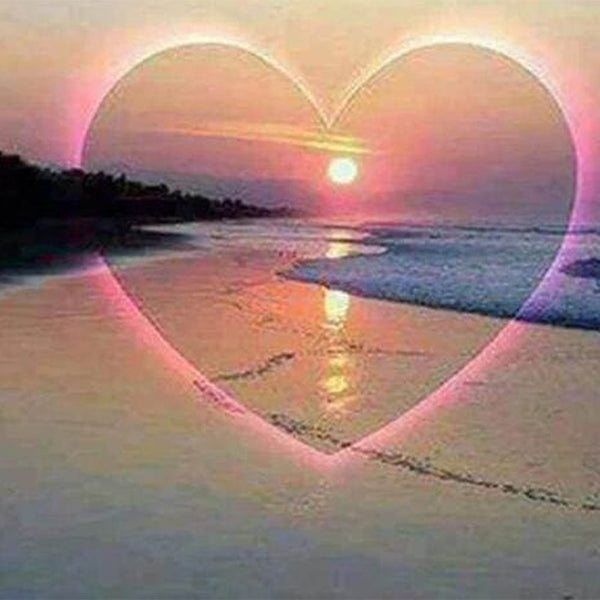 Diamond Painting - Heart on the Beach