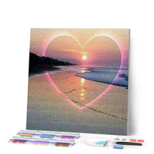 Load image into Gallery viewer, Diamond Painting - Heart on the Beach