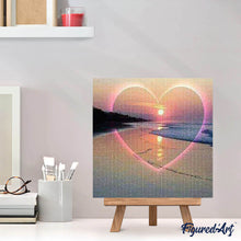 Load image into Gallery viewer, Diamond Painting - Heart on the Beach
