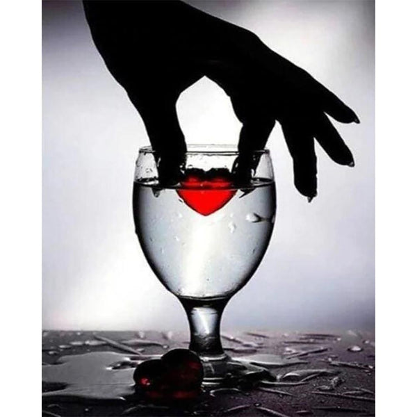 Diamond Painting - Heart in a glass