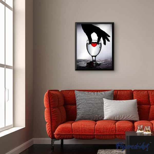 Diamond Painting - Heart in a glass