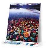 Diamond Painting | Diamond Painting - Colorful Pebbles | Diamond Painting Landscapes landscapes | FiguredArt