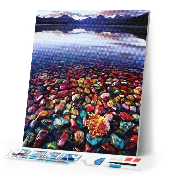Diamond Painting | Diamond Painting - Colorful Pebbles | Diamond Painting Landscapes landscapes | FiguredArt