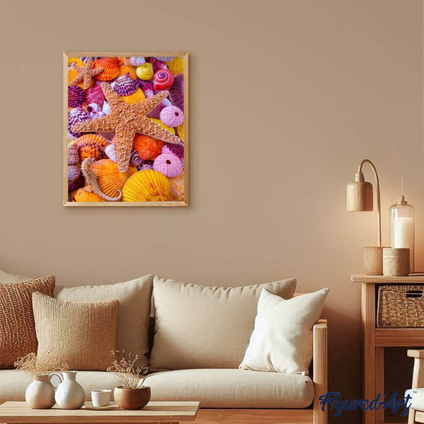 Diamond Painting - Colorful Star and Sea Shells