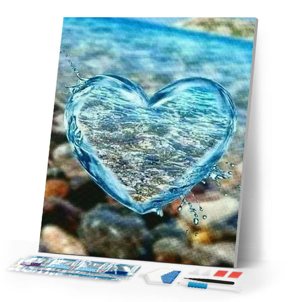 Diamond Painting | Diamond Painting - Clear Heart | Diamond Painting Romance romance | FiguredArt