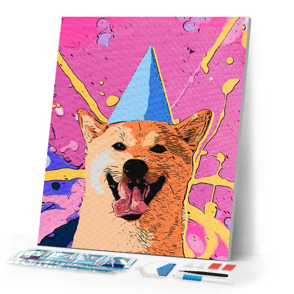 Diamond Painting - Pop Art Smiling Dog