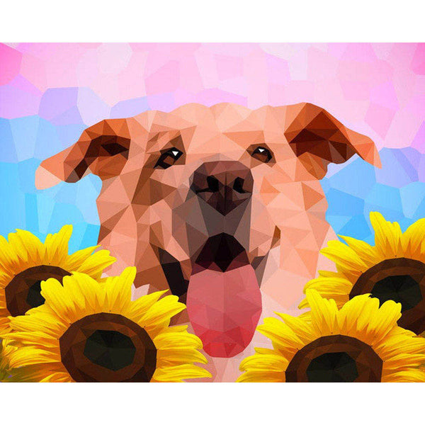 Diamond Painting - Polygon Art Dog